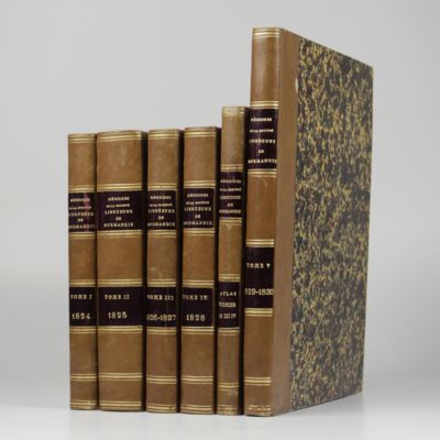 Mémoires de la Société Linnéenne de Normandie. Volumes I-V. [IINCLUDING Société Linnéenne de Calvados].