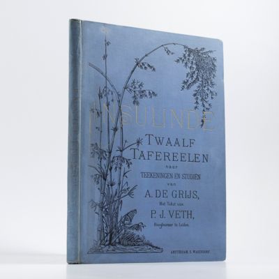 Insulinde. Twaalf tafereelen uit Nederlandsch Indië, volgens teekeningen en studiën naar de natuur door A. de Grijs, geëtst door C. L. Van Kesteren met tekst van P. J. Veth, hoogleeraar te Leiden.