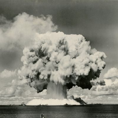 Atomic bombs: Operation Crossroads, "Able" and "Baker" events.