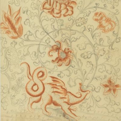 [18th-century floral design - dragon]