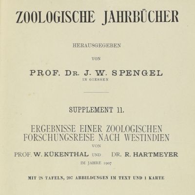 Ergebnisse einer zoologischen Forschungsreise nach Westindien.