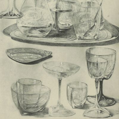 Documents decoratifs. Planche 66. [Decorative glassware]