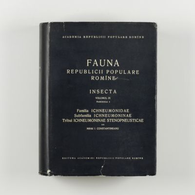 Fauna Republicii Populare Romîne. Insecta volumul IX Fascicula 4. Familia Ichneumonidae. Subfamiliile Ichneumoninae. Tribui Ichneumoninae Stenopneusticae. [AND] Fascicula 5. Familia Ichneumonidae. Subfamiliile Phaeogeninae si Alomyinae.