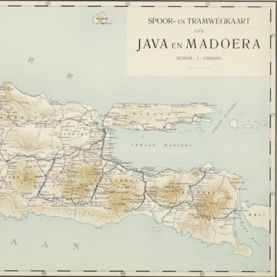 Spoor- en Tramwegkaart van Java en Madoera. [1909 edition].