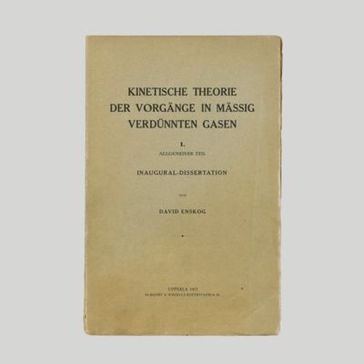 Kinetische Theorie der Vorgänge in Mässig verdünnten Gasen. I. Allgemeiner Teil. Inaugural-Dissertation.