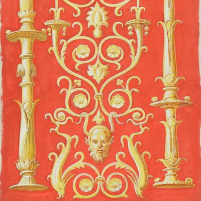 image for Original watercolour illustrations of fresco ornaments.