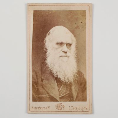 image for Portrait of Darwin - Rare Russian carte de visite.