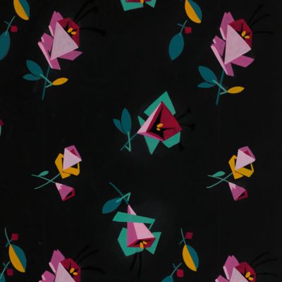 image for Original Art Deco design for wallpaper and/or textiles. ["Cubist" flowers].
