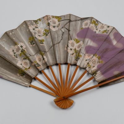 [Collection of five paper fans].